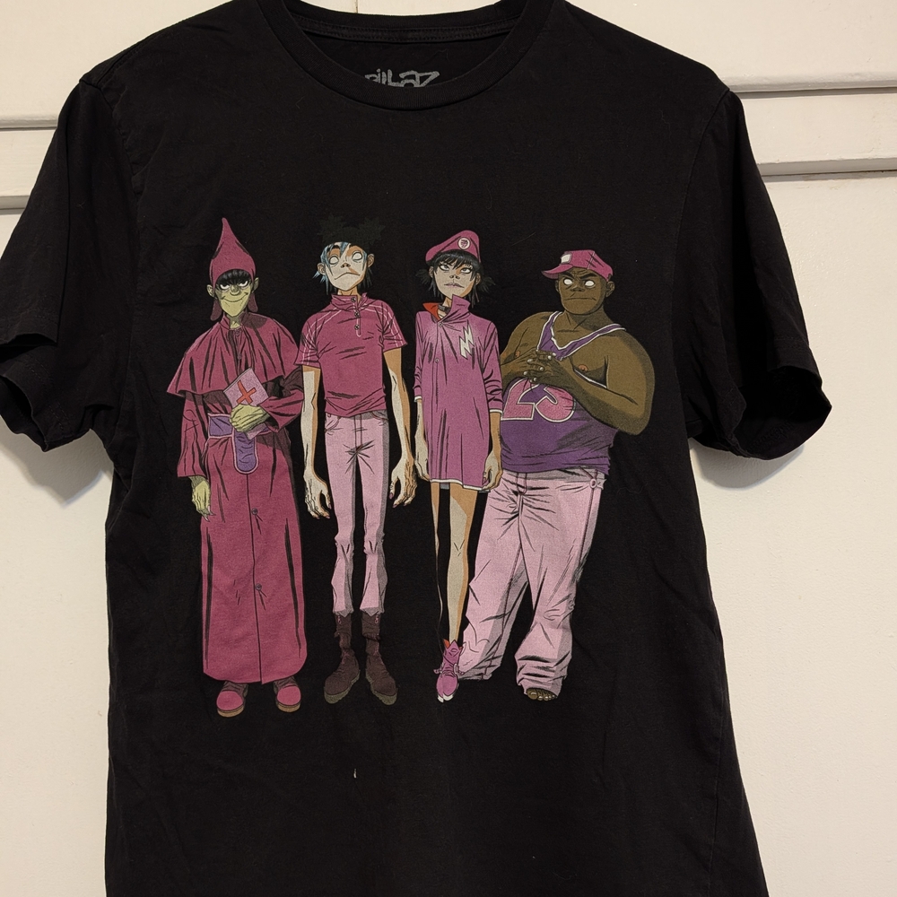 Black T-Shirt - Gorillaz Band Tee